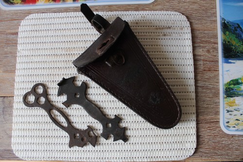 Alte leder werkzeugtasche - leder,